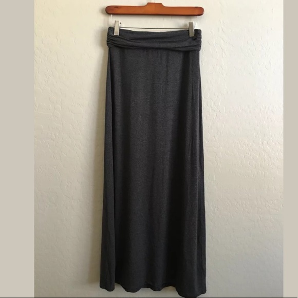 J. crew Jersey maxi gray heather skirt size xxs - Picture 2 of 4